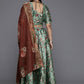 Ahalyaa Women's Traditional wear Lehenga Choli - Green | Swadesiicart