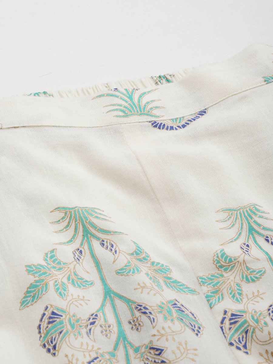Ahalyaa Women's Traditional Wear Co-ods - Off White | Swadesiicart