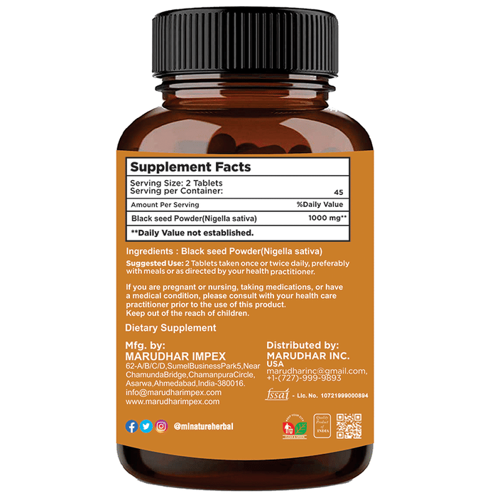 Minature Black Seed Tablets | Swadesiicart