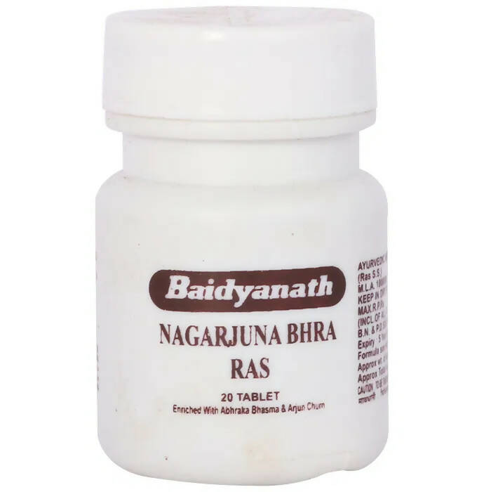 Baidyanath Jhansi Nagarjuna Bhra Ras Tablets - Ayurvedant Pvt. Ltd.