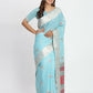 Shree Shyam Fashion Linen Cotton Sky Blue Saree