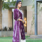 BulBul Pooja Rayon Purple Kurta Set with Dupatta - Swadesiicart