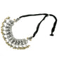 Mominos Fashion Johar Kamal Oxidised Silver-Plated Brass Finish Peacock Choker For Women (Silver/Golden) | Swadesiicart