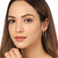 NVR Women's Set of 2 Gold & Silver Beaded Circular Hoop Earrings | Swadesiicart
