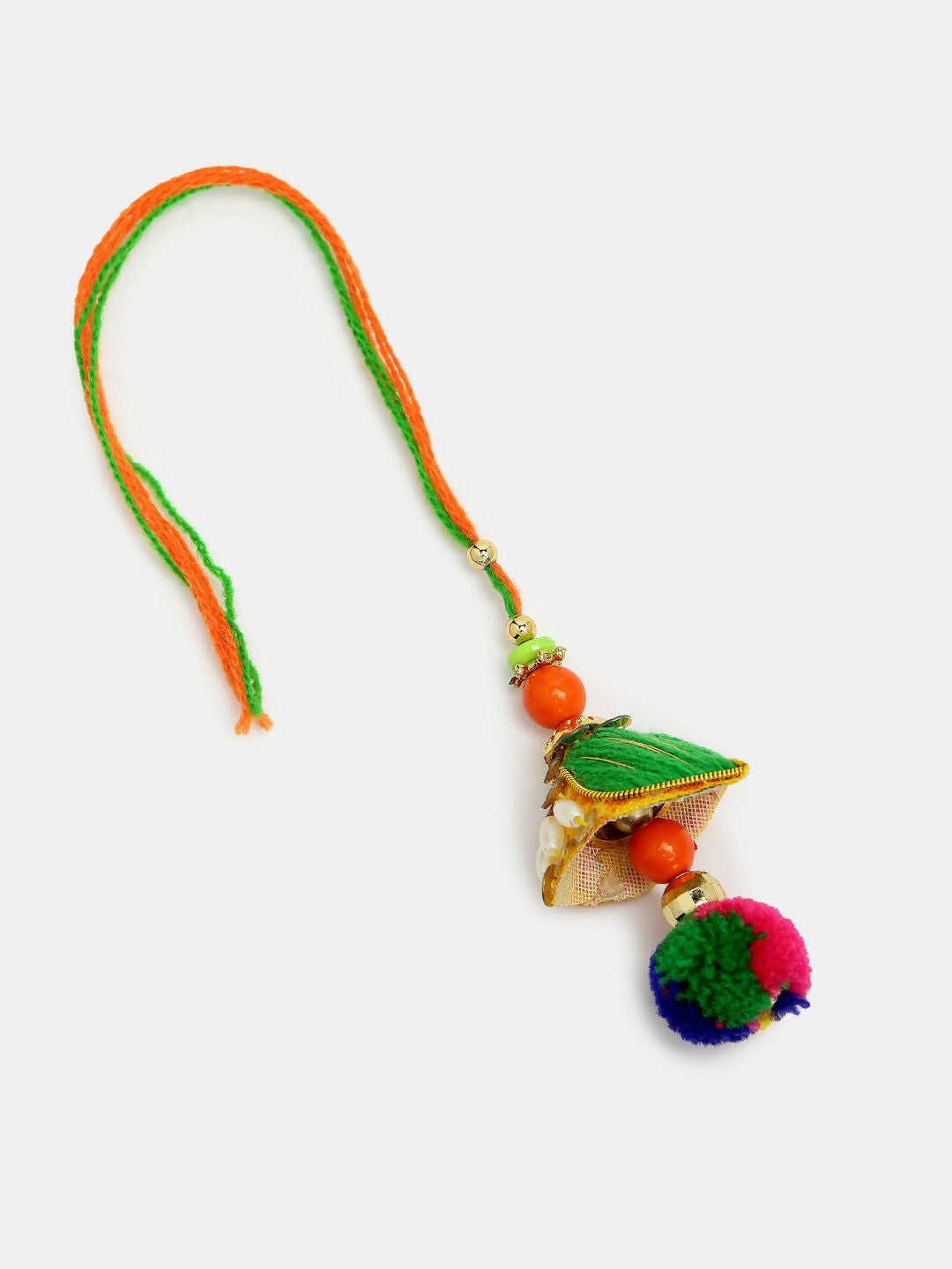 NVR Women & Men Set of 2 Multicolor Beaded Bhaiya Bhabhi Rakhi With Roli Chawal & Chocolate | Swadesiicart