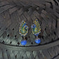Terracotta Peacock Stud With Drop