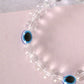 NVR Men & Women Evil Eyetransparent Beaded Elasticated Bracelet - NR Retail-NVR