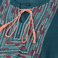 Teal Rayon Yoke Embroidered A-line Top - Tarini - Swadesiicart
