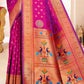 Shree Shyam Fashion Paithani Silk Purple Saree