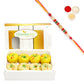 Ghasitaram Mawa Peda Box With Pearl Beads Rakhi | Swadesiicart