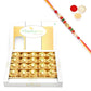 Ghasitaram Roasted Kaju Laddoo With Pearl Beads Rakhi | Swadesiicart
