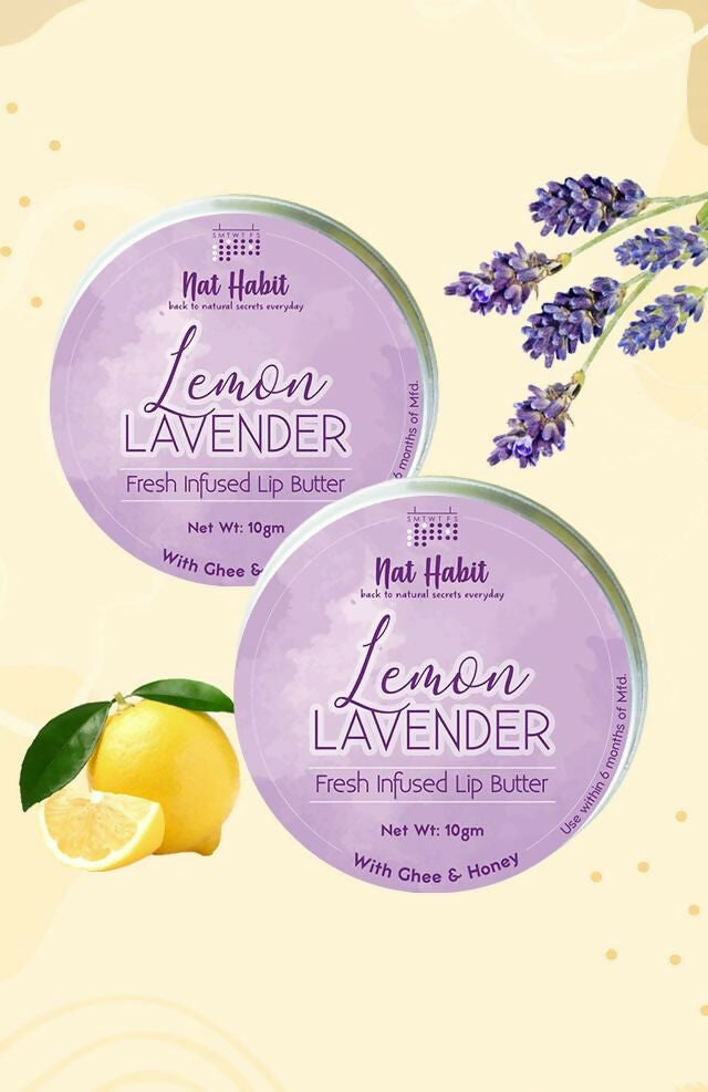 Nat Habit Lemon Lavender Lip Butter - Swadesiicart