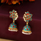 NVR Women Green Dome Shaped Jhumka Earrings | Swadesiicart