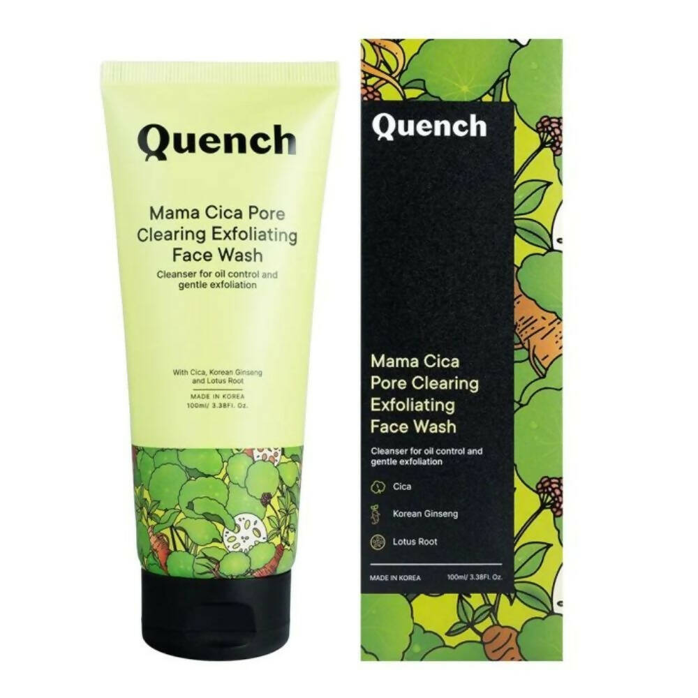 Quench Botanics Mama Cica Pore Clearing Exfoliating Face Wash - Korean Skincare | Swadesiicart