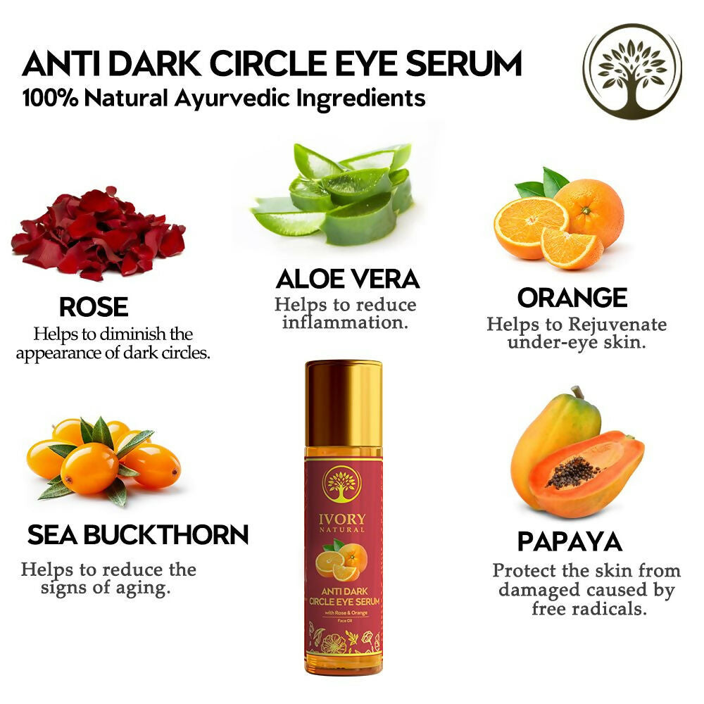 Ivory Natural Dark Circle Eye Serum For Dark Eye Circles, Under-Eye Patches, Swollen Eyes | Swadesiicart