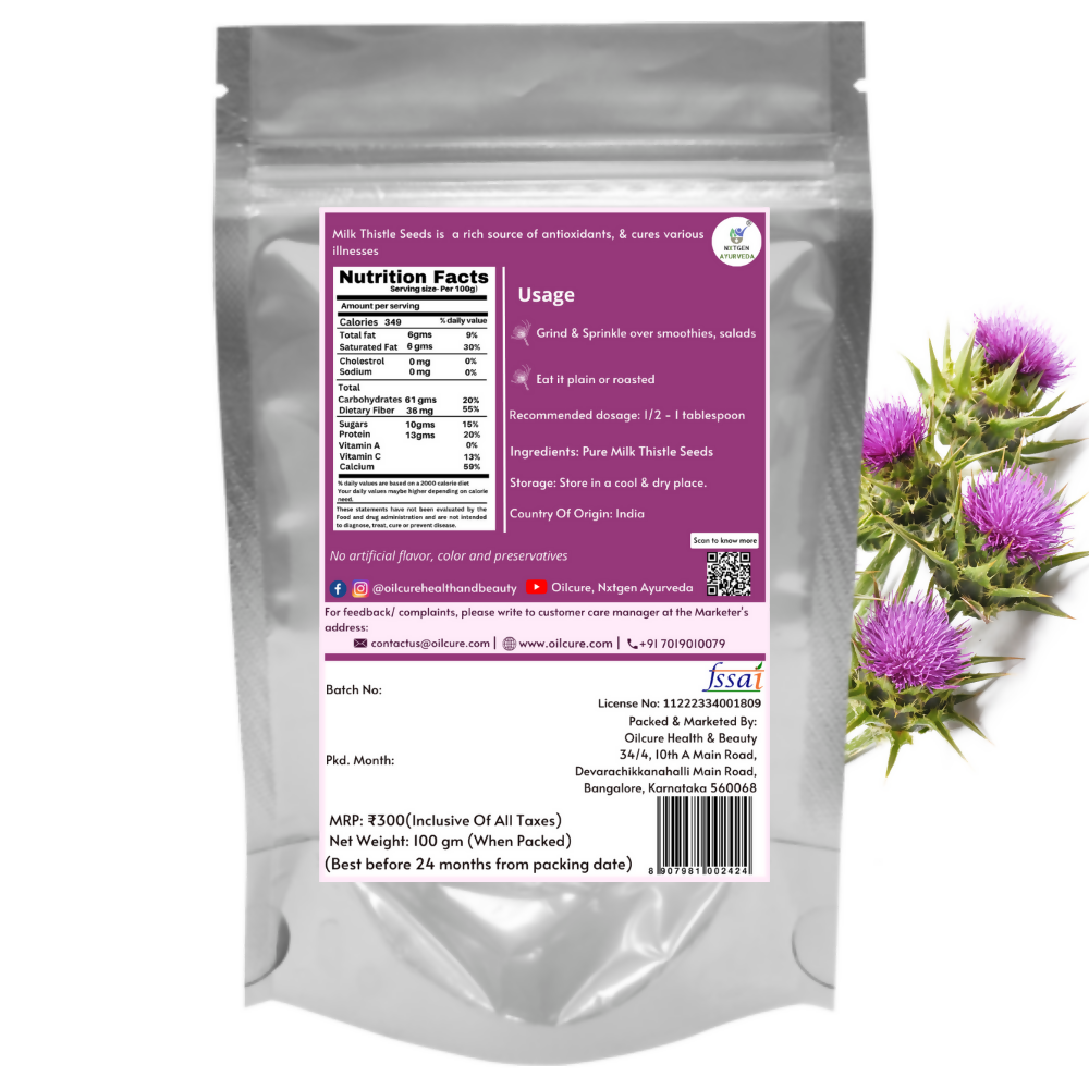 Nxtgen Ayurveda Milk Thistle Seeds - Swadesiicart