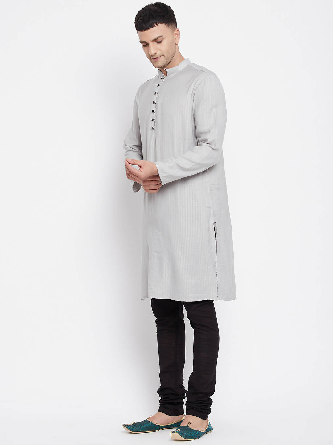 Even Apparels Beige Rayon Men's Kurta With Band Collar | Swadesiicart