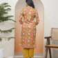 Vaasva Women Mustard Cotton Printed Straight Kurti With Pant | Swadesiicart