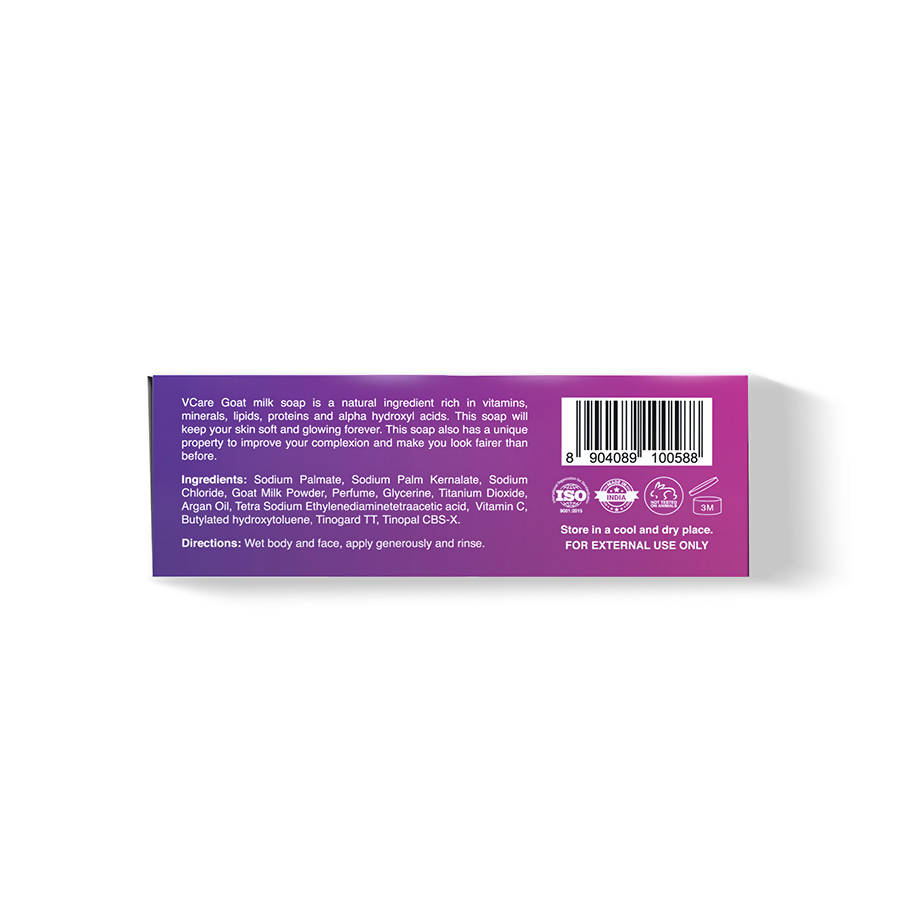VCare Goat Milk White Soap - Swadesiicart