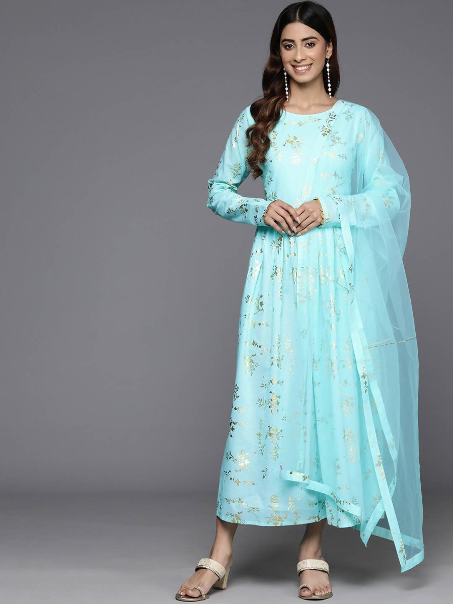 Ahalyaa Women's Traditional wear Dress - Blue | Swadesiicart