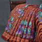 Shades Of Peppy Red Floral Design Semi Chanderi Saree By Gayathri Reddy Designer Studio | Swadesiicart