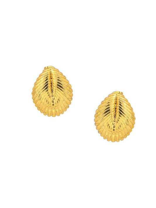 Golden Drop Earrings - Ruby Raang | Swadesiicart