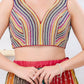 Joban Fashion Multi Mulberry Silk Sleeveless Back Open Blouse - Swadesiicart