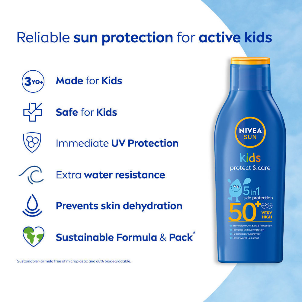 Nivea Sun Protect & Care Sunscreen For Kids Spf 50+ - Swadesiicart