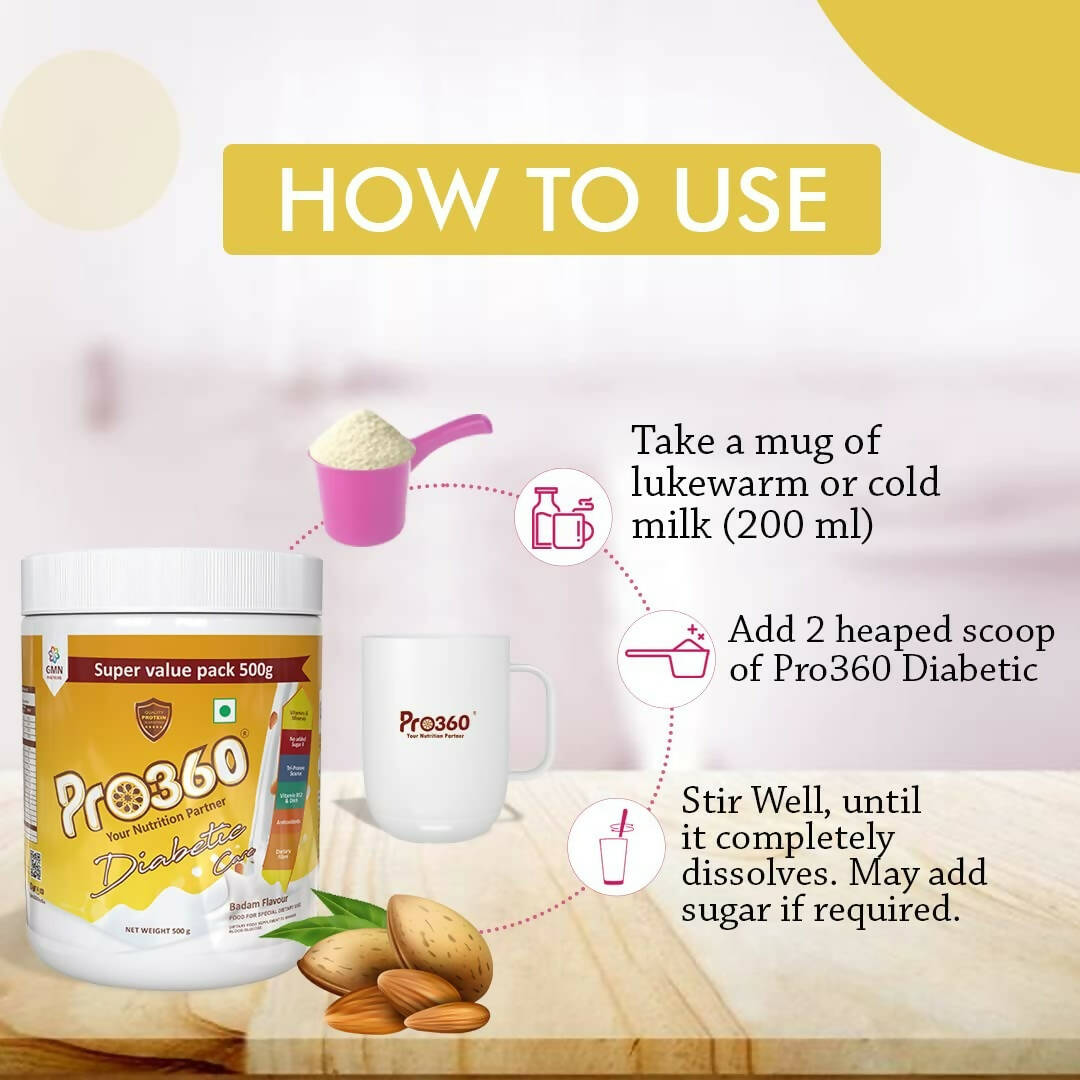 Pro360 Diabetic Care Protein Powder | Swadesiicart