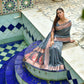 Vishnu Weaves Women's Grey Cotton Silk Zari Woven Butta Work Saree with Blouse - Swadesiicart