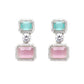 Jade and Blush Pink Earrings- Ruby Raang | Swadesiicart