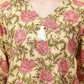 Joban Fashion Beige Cotton Printed & Hand Work Co-ord Set - Swadesiicart