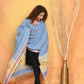 Very Much Indian Handloom Pure Cotton Paithani Dupatta - Powder Blue | Swadesiicart