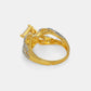 Daimonds and Square Solitaire Ring- Ruby Raang | Swadesiicart