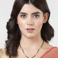 NVR Women Ethnic Gold-Polished Beaded Mangalsutra - Swadesiicart