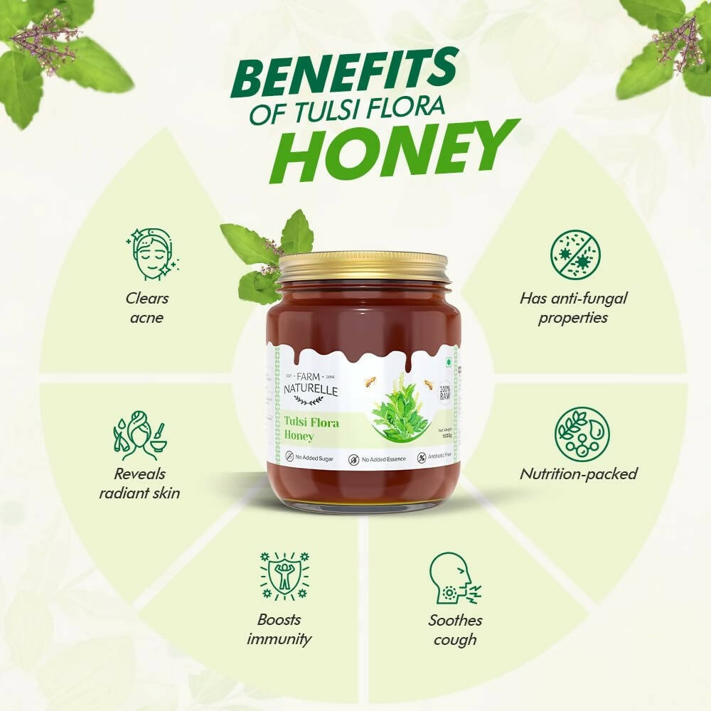 Farm Naturelle Vana Tulsi Honey Forest Flower Honey - Swadesiicart
