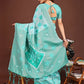Shree Shyam Fashion Sajni Sea Green Linen Cotton Saree
