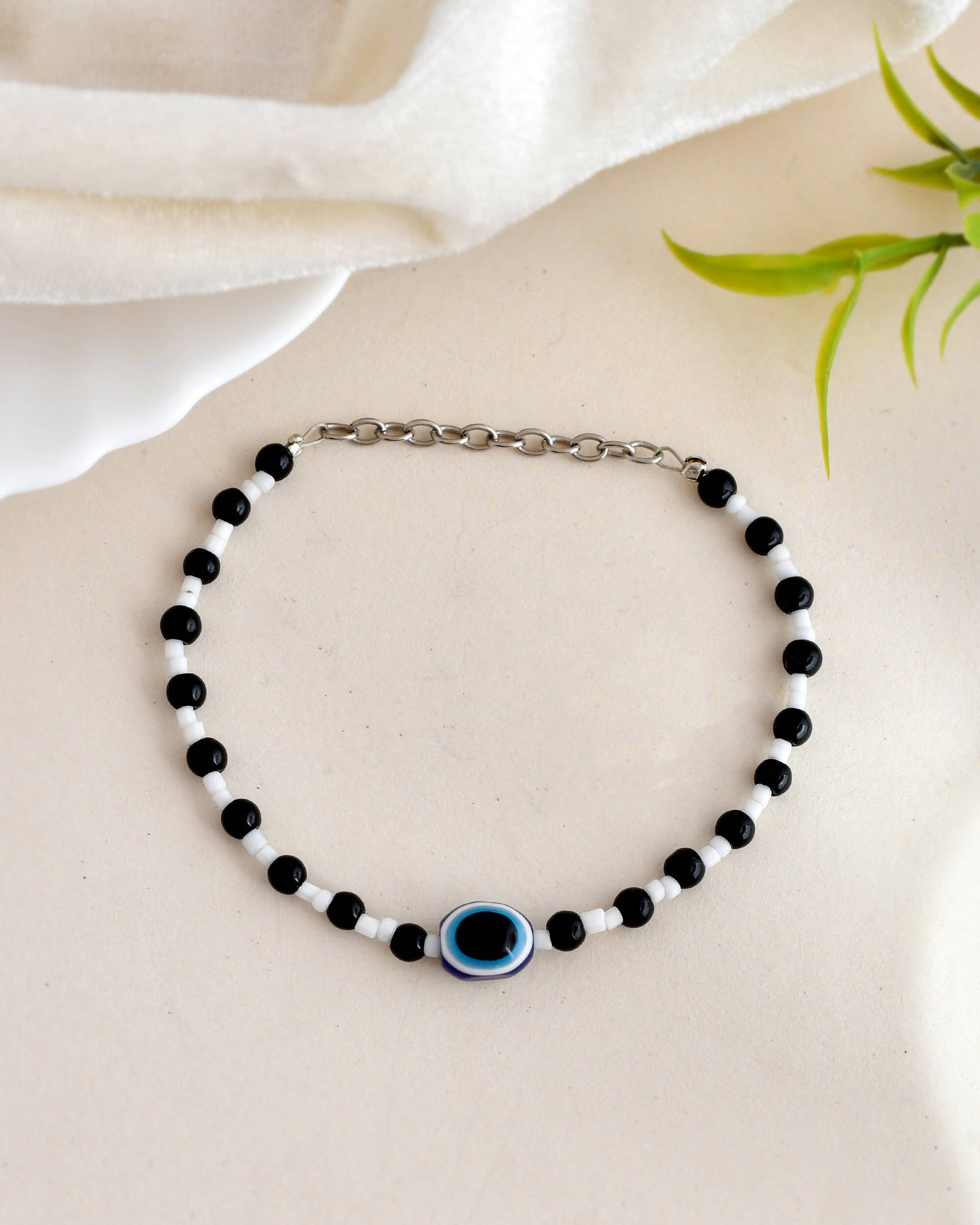 VOJ Stainless Steel Beads Brass Bracelet - Swadesiicart
