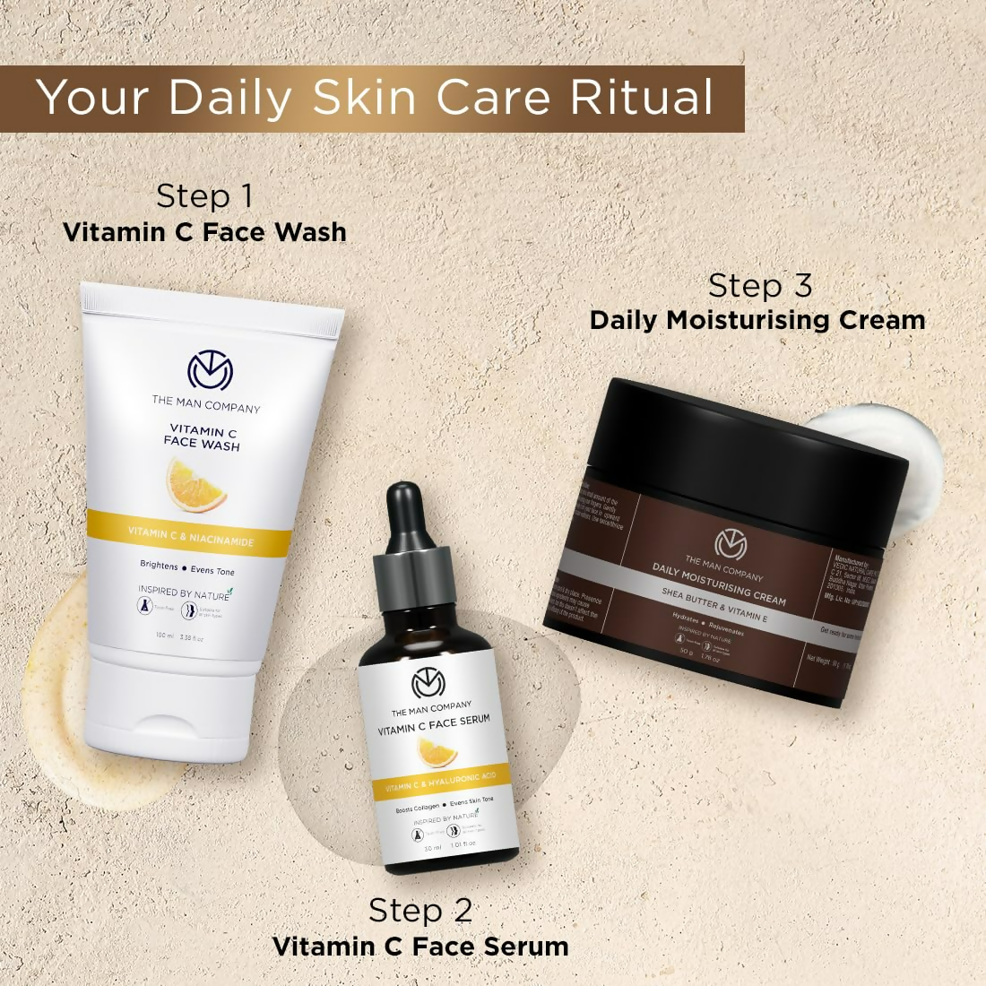 The Man Company Non-Sticky Daily Moisturizing Cream For Dry Skin - Swadesiicart