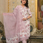 Partywear Designer Lavender Cotton Stitched Suit With Dupatta - Tanisha | Swadesiicart