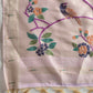 Vishnu Weaves Women's Lavender Muga Cotton Thread Woven Butti with Blouse - Swadesiicart
