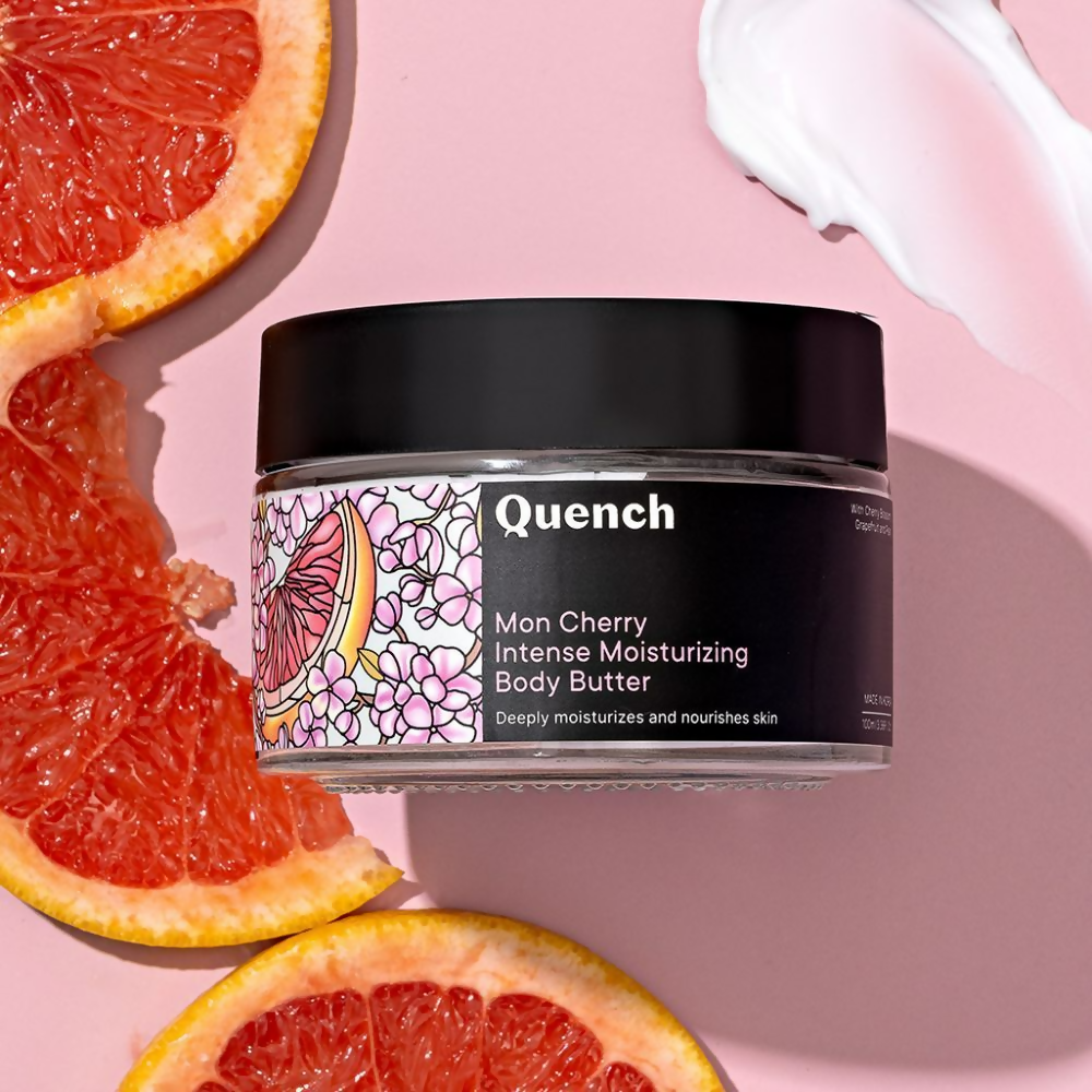 Quench Moisturizing Body Butter with Cherry Blossom Repairs Dry Damaged Skin | Swadesiicart