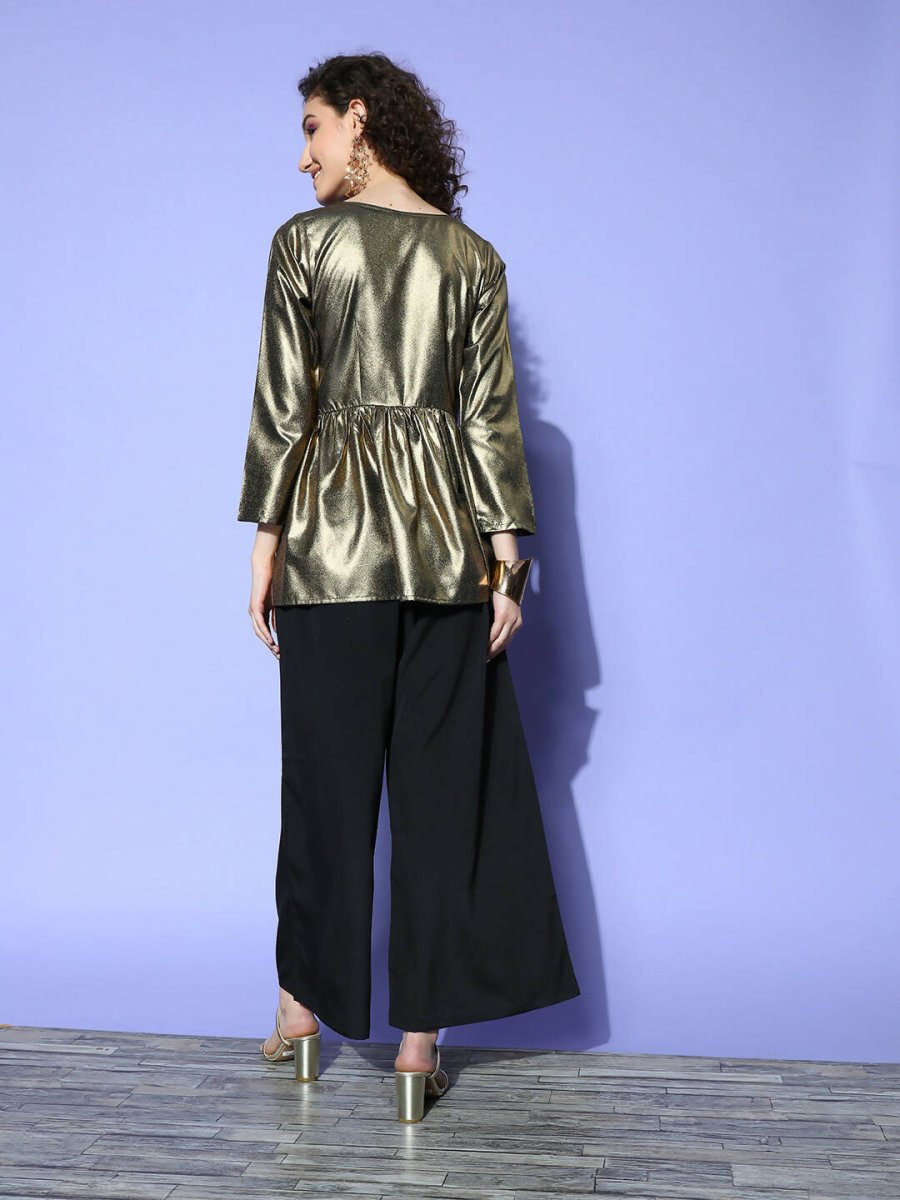Ahalyaa Women's Traditional Wea Co-ods - Black | Swadesiicart