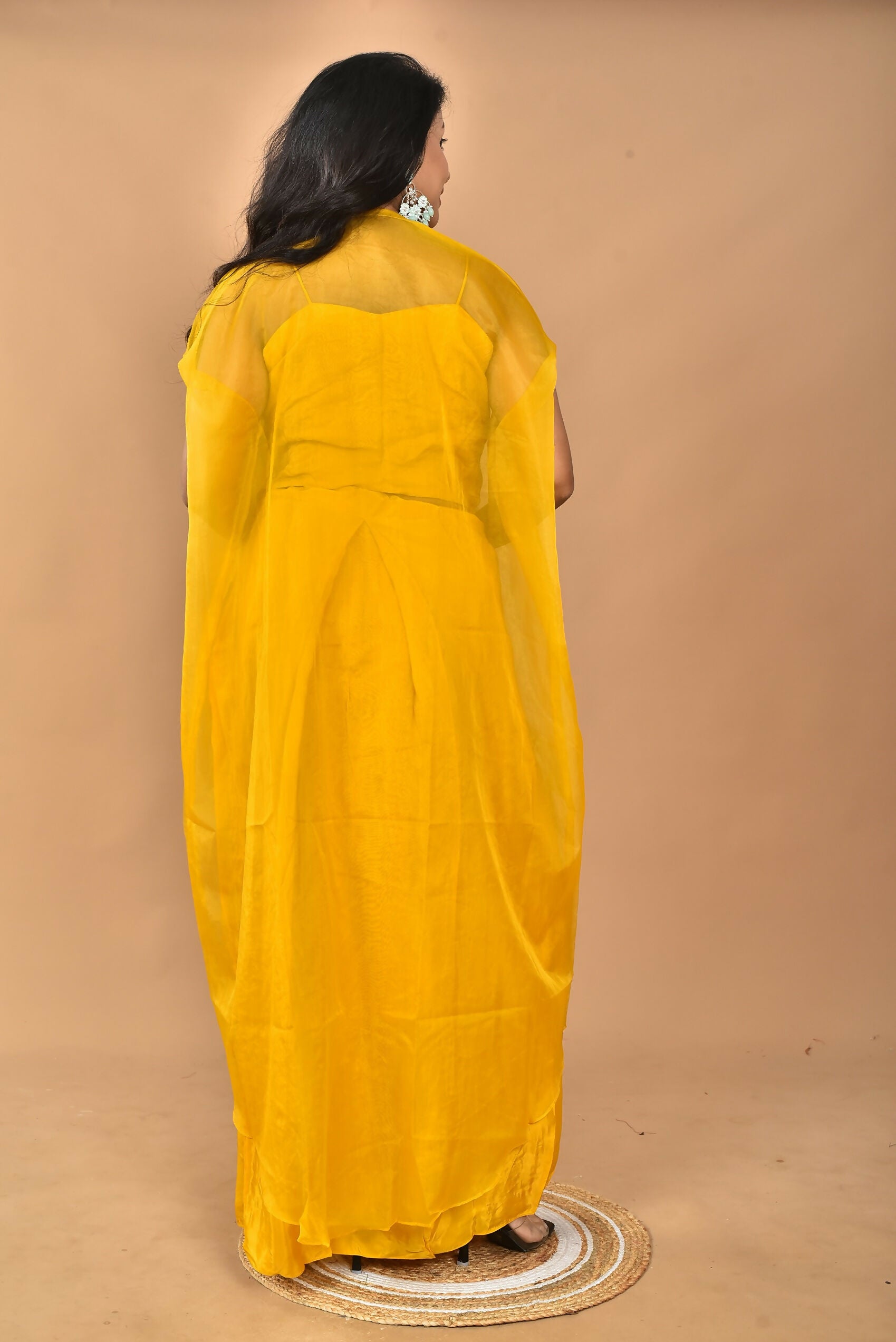 Morchari Women Hand Embroidery Crop Top-Yellow - Swadesiicart