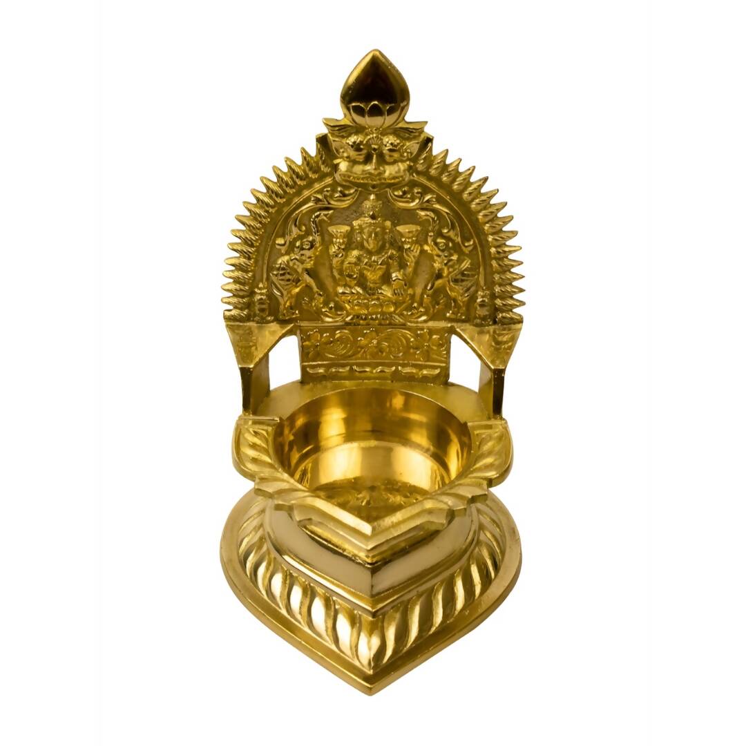 Spillbox Gold-Toned Brass Kamachi Diya Pooja Essential | Swadesiicart