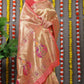 Jyoti Fashion Women's Peach Paithani Silk Zari Woven Saree with Blouse | Swadesiicart