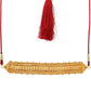 Ruby Raang Golden Choker with Round Studs | Swadesiicart