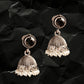 Mominos Fashion Johar Kamal Oxidised Stone Stud Jhumka | Swadesiicart