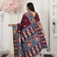 Shree Shyam Fashion Silk Blend Wine Saree