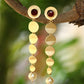 Joban Fashion Women Long Pattern Matte Gold Earrings | Swadesiicart